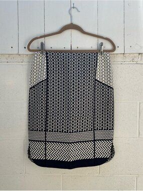 Black and Cream Checkered Skirt
